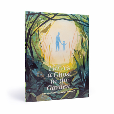 Cover of the book There's a Ghost in the Garden with illustrations by Katty Maurey and written by Kyo Maclear